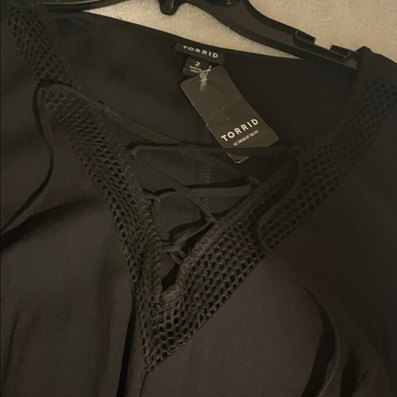 NWT LBD Black Boho Flowy Effortless Romy Modern Tank Maxi Dress Size 18-20 - Picture 6 of 10